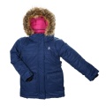 Kamik Winter Jacket Parka Katy (wind and waterproof, reflective) navy blue/pink Kids